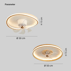 Ventilador de techo con luz de madera nórdico LED DC silencioso para dormitorio