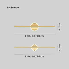 Aplique de baño para espejo LED moderno largo
