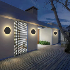 Aplique exterior redondo moderno LED IP65 para porche