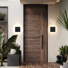 Aplique exterior cuadrado LED moderno IP65 para porche