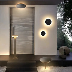 Aplique exterior redondo moderno LED IP65 para porche