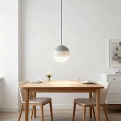 Lámpara Colgante Esférica de Vidrio con Gradiente Estilo Nórdico