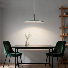Lámpara colgante LED en forma de plato regulable en altura de estilo nórdico para comedor