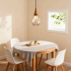 Lámpara Colgante Nórdica de Vidrio en Forma de Gota para Comedor