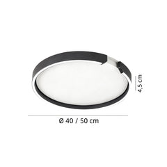 Plafón redondo LED moderno regulable con luz suave para dormitorio