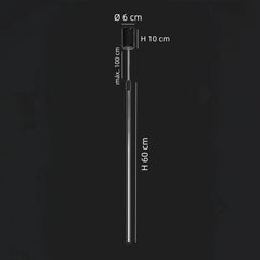 Lampara colgante para escaleras larga LED regulable diseño moderno