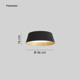 Lámpara de Techo LED Redonda Moderna con Diseño de Rayas para Dormitorio, Ø 46 cm