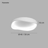 Lámpara de techo de diseño moderno redonda LED blanca luz suave para dormitorio