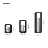 Lámpara solar de jardín LED IP65 con diseño moderno negra para terraza