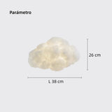 Aplique Pared Nube blanco moderno con luz suave para dormitorio infantil