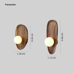Aplique de Pared Madera Natural para Mesita de Noche