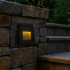 Aplique empotrable exterior moderno de metal con LED sensor de movimiento IP65 para escaleras