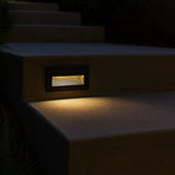 Aplique empotrable exterior moderno de metal con LED sensor de movimiento IP65 para escaleras