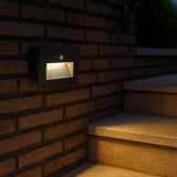 Aplique empotrable exterior moderno de metal con LED sensor de movimiento IP65 para escaleras