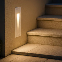 Aplique empotrable exterior moderno de metal con LED sensor de movimiento IP65 para escaleras