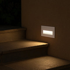 Aplique empotrable exterior moderno de metal con LED sensor de movimiento IP65 para escaleras