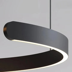 Lámpara colgante de anillo moderna con LED regulable en altura para comedor