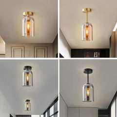 Lámpara de techo para pasillo moderna de diseño en vidrio LED