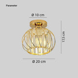 Lámpara de techo para pasillo de cristal moderna LED Ø20 cm