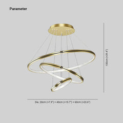 Lampara led circular colgante diseño creativo moderno