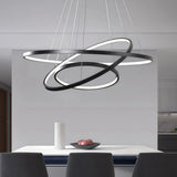 Lámpara colgante de 3 anillos de diseño moderno regulable en altura para comedor