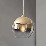Lámpara colgante de vidrio degradado tipo globo LED para comedor