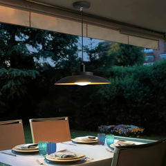 Lámpara colgante exterior moderna de aluminio con LED IP65 para terraza