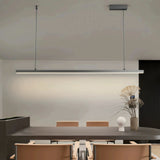 Lámpara colgante lineal LED minimalista para isla de cocina regulable en altura