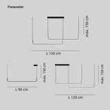 Lámpara colgante minimalista LED de diseño lineal regulable en altura para isla de cocina