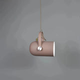 Lámpara colgante moderna orientable en color Morandi para mesita de noche