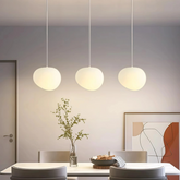 Lámpara colgante nórdica blanca LED de diseño orgánico para comedor