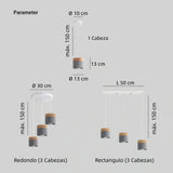 Lámpara colgante nórdica cilíndrica LED color Morandi para comedor