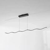 Lámpara colgante ondulada LED minimalista para isla de cocina