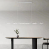 Lámpara colgante ondulada LED minimalista para isla de cocina
