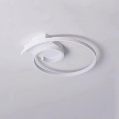 Lámpara de techo LED moderna de diseño espiral minimalista para dormitorio