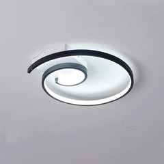 Lámpara de techo LED moderna de diseño espiral minimalista para dormitorio