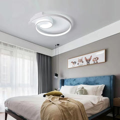 Lámpara de techo LED moderna de diseño espiral minimalista para dormitorio