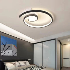 Lámpara de techo LED moderna de diseño espiral minimalista para dormitorio