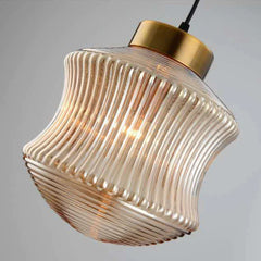 Fumo gris geométrico vidrio led luz colgante