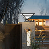 Sobremuro solar exterior LED IP65 de diseño geométrico para jardín
