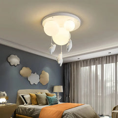 Lámpara de techo infantil oso con globo LED luz suave dormitorio