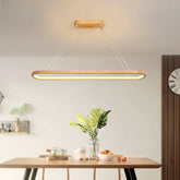 Lámpara Colgante LED de Madera Nórdica para Comedor