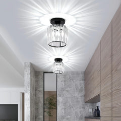 Lámpara de techo para pasillo moderna de cristal con LED