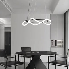 Lámpara colgante de diseño circular moderna LED regulable para comedor