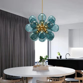 Lámpara colgante Sputnik moderno con 18 luces de vidrio para salón