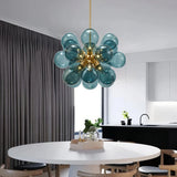 Lámpara colgante Sputnik moderno con 18 luces de vidrio para salón