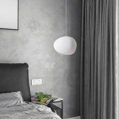 Lámpara colgante nórdica blanca LED de diseño orgánico para comedor