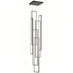 Lampara colgante para escalera rectangular LED moderna