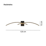 Aplique de pared moderno LED de metal con diseño curvo para dormitorio