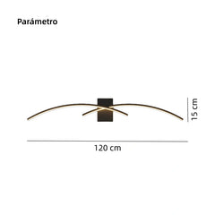 Aplique de Pared Moderno de Arco LED en Metal para Dormitorio